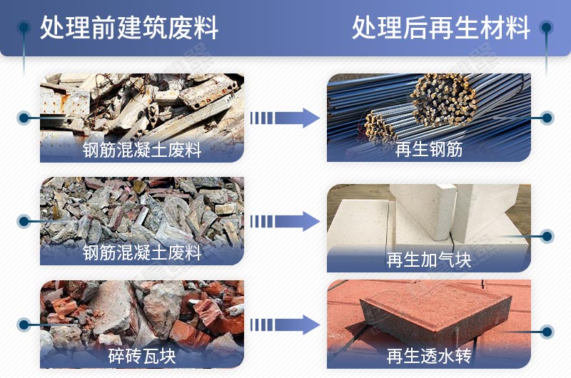 履帶移動破處理建筑垃圾前后對比圖 履帶移動破處理建筑垃圾前后對比圖