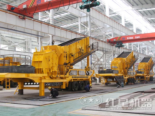 建筑垃圾移動(dòng)破碎站廠家車間 建筑垃圾移動(dòng)破碎站廠家車間