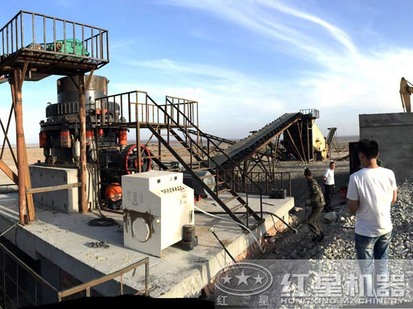 花崗巖破碎生產(chǎn)線客戶現(xiàn)場實(shí)拍