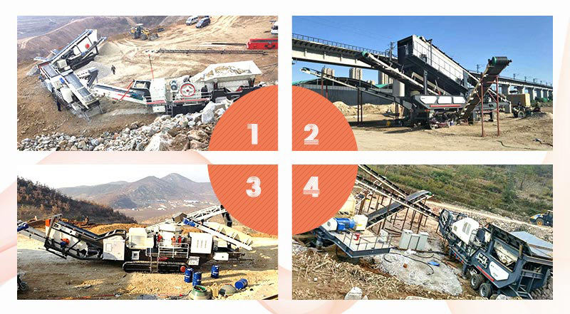 多地區(qū)移動(dòng)破碎生產(chǎn)線生產(chǎn)現(xiàn)場