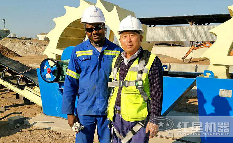 大型洗砂機售后現(xiàn)場